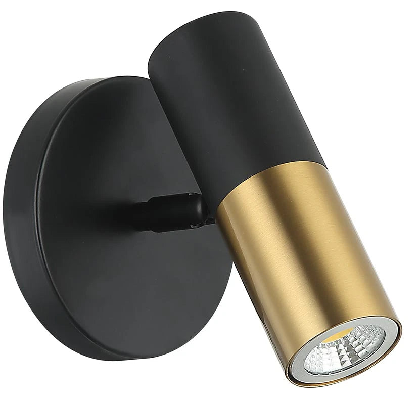 Lámpara Decorativa de Interior GU10 5W Luz Cálida Serie Grigo Negro y Dorado - 2G